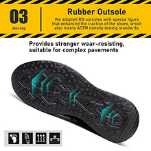 Load image into Gallery viewer, Steel Toe Shoes for Men Lightweight Indestructible Work Sneakers for Women Puncture Proof Comfortable Slip On Safety Shoes for Industrial,Coustruction
