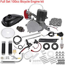 Load image into Gallery viewer, 100cc Bicycle Engine kit, 2 Stroke Motorized Bike Kit Petrol Gas Engine Kit, Turn Your Pedal Bike Into an Electric Bike (Silver)
