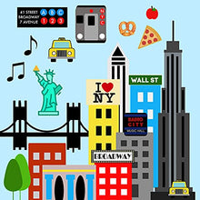 Load image into Gallery viewer, City Baby Crinkle &amp; Teething Tag Square Tummy Time Stroller Toy 8x8 inch (New York City)
