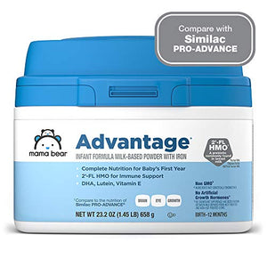 Amazon Brand - Mama Bear Advantage Infant Formula Milk-based Powder With Iron, Non-gmo, 23.2 Ounce