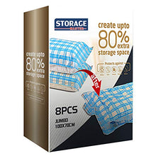 Load image into Gallery viewer, Storage Master Space Saver Bags, Vacuum Storage Bags for Travel &amp; Home (8 Jumbo)
