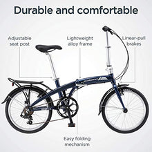 Load image into Gallery viewer, Schwinn Adapt 1 Folding Bike, 20-Inch Wheels, 7-Speed, Gloss Navy
