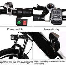 Load image into Gallery viewer, Hicient Electric Bike Electric Bicycle for Adult 26&#39;&#39; Electric Mountain Bike 250W Ebike 21 Speed Gear with Removable Lithium Battery and Battery Charger (Dark Black)
