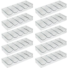 Load image into Gallery viewer, Brybelly Clear Acrylic Poker Chip Tray | for Standard Size Chips &amp; Clay Chips | Each Tray Holds 100 Chips | 10 Trays - No Lids
