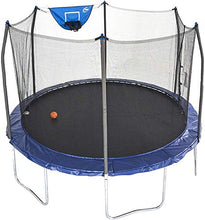 Load image into Gallery viewer, Skywalker Trampolines 12-Foot Jump N’ Dunk Trampoline with Enclosure Net - Basketball Trampoline, Blue
