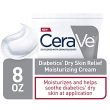 Load image into Gallery viewer, CeraVe Moisturizing Cream for Diabetics’ Dry Skin | Urea Cream with Bilberry for Face and Body | Fragrance Free &amp; Paraben Free | 8 Ounce
