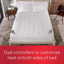 Load image into Gallery viewer, Sunbeam Heated Mattress Pad | Quilted Polyester, 10 Heat Settings, White,Queen - MSU3GQS-P000-12A00
