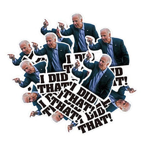 100 Pcs I Did That Biden Stickers, Joe Biden Stickers Funny I Did That - Pointed to Your Left,Biden Humor Decals Car Bumper Reflective Waterproof Stickers for Gas Pump Motorcycle Helmet Laptop Window