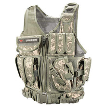 Load image into Gallery viewer, YAKEDA Tactical Vest Outdoor Ultra-Light Breathable Combat Training Vest Adjustable for Adults (ACU Camou)

