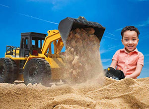Top Race Remote Control Construction Dump Truck, RC Dump Truck Toy and Top Race 6 Channel Full Functional Front Loader, Construction Toys Vehicle, RC Truck Toys