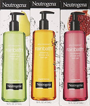 Load image into Gallery viewer, Neutrogena Rainbath Multi-pack of 3, 1 Original Formula, 1 Pomegranate and 1 Pear &amp; Green Tea, 16 fl oz bottles
