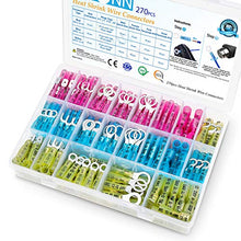 Load image into Gallery viewer, TICONN 270PCS Heat Shrink Wire Connectors, Waterproof Automotive Marine Electrical Terminals Kit, Crimp Connector Assortment - Ring Fork Hook Spade Butt Splices (270PCS Combo)
