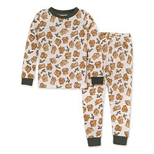 Load image into Gallery viewer, Burt's Bees Baby Baby Boys' Pajamas, Tee and Pant 2-Piece Pj Set, 100% Organic Cotton, Gingerbread Village, 4T
