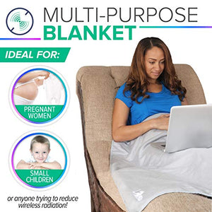 DefenderShield EMF Radiation & 5G Protection Blanket - Universal Organic Bamboo Anti-Radiation Throw Cover for Fertility, Pregnancy, Infants, Babies, Children - Maternity & Baby Blanket (36" x 35")