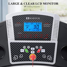 Load image into Gallery viewer, MARNUR Treadmill Electric Folding Treadmills for Home with Incline Portable Motorized Running Machine Heavy Duty Exercise Machine with 15 Preset Programs with Pad/Phone &amp; Cup Holder
