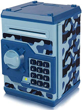 Load image into Gallery viewer, TOPBRY Piggy Bank for Kids ,Electronic Password Piggy Bank Kids Safe Bank Mini ATM Piggy Bank Toy for 3-14 Year Old Boys and Girls (Camouflage Blue)
