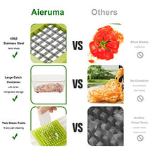 Load image into Gallery viewer, Aieruma Vegetable Chopper, 16 in 1 Onion Chopper Food Cutter, with Handheld Spiralizer Vegetable Slicer, Veggie Spiral Cutter, (BPA free) Heavy Duty Multi Vegetable-Fruit-Cheese-Dicer-Kitchen Cuttert
