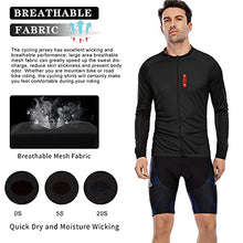 Load image into Gallery viewer, Cycling Jersey for Men, Long Sleeve 1/4 or Full Zip Mountain Road Bike Bicycle Shirts Riding MTB Top with 3 Rear Pocket (Black-Short Sleeve, Medium)
