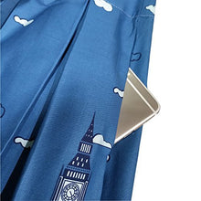 Load image into Gallery viewer, OBBUE Dresstore Vintage Pleated Skirt Floral A-line Printed Midi Skirts with Pockets Yellow Plaid-XL
