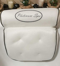 Load image into Gallery viewer, SpaSense Platinum Spa Bath Pillow Luxury Bathtub Suport for Neck and Shoulders 3D Air Mesh Breathable Spa Pillow Washable Head Rest for Bath Relax and Enjoy
