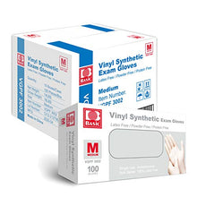 Load image into Gallery viewer, Basic Medical Clear Vinyl Exam Gloves - Latex-Free &amp; Powder-Free - VGPF3002 (Case of 1,000), Medium
