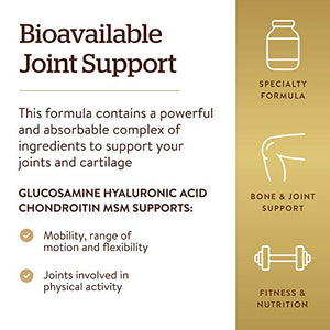 Solgar Glucosamine Hyaluronic Acid Chondroitin MSM, 120 Tablets - Pack of 2 - Supports Healthy Joints, Range of Motion & Flexibility - Shellfish Free - Non-GMO, Gluten Free - 80 Total Servings