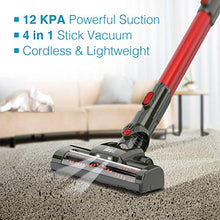 Load image into Gallery viewer, Cordless Vacuum Cleaner Handy and Extendable, Lightweight Quiet Powerful Suction 160W, Rechargeable Stick Handheld Vac, 2 Speed Modes for Pet Hair Hardwood Floors Carpet - INSE N6
