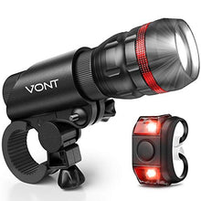 Load image into Gallery viewer, Vont 'Scope' Bike Light, Bicycle Light Installs in Seconds Without Tools, Powerful Bike Headlight Compatible with: Mountain, Kids, Street, Bikes, Front &amp; Back Illumination
