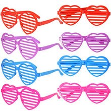 Load image into Gallery viewer, 32 Valentines Day Shade Glasses for Kids &amp; Gift Cards with Heart Shaped Shutter Valentine Party Favor, Valentine&#39;s Classroom Exchange, Classroom Prize Supplies, Valentine’s Greeting Cards
