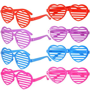 32 Valentines Day Shade Glasses for Kids & Gift Cards with Heart Shaped Shutter Valentine Party Favor, Valentine's Classroom Exchange, Classroom Prize Supplies, Valentine’s Greeting Cards