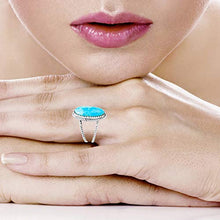 Load image into Gallery viewer, Turquoise Ring Sterling Silver 925 Genuine Gemstones Size 6 to 11 (Turquoise) (7)
