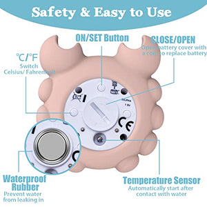 Baby Bath Bathtub Thermometer for Infant - Safety Bath Tub Water Temperature Digital Thermometer - Floating Bathing Toy Gift for Kids Newborn Mother with Flashing Temperature Warning
