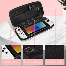 Load image into Gallery viewer, Fintie Carrying Case for Nintendo Switch OLED Model 2021/Switch 2017, [Shockproof] Hard Shell Protective Cover Travel Bag w/10 Game Card Slots for Switch Console Joy-Con &amp; Accessories, Marble Tiles
