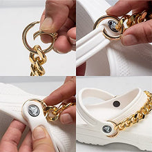 Load image into Gallery viewer, HI-REEKE Chains For Crocs Shoe Charm, White Acrylic Pearl Chain Charms Clog Sandals Pins Accessories decorations for Girls Adult Women Shoes Gift

