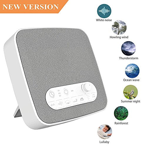 White Noise Machine for Sleeping, Aurola Sleep Sound Machine with Non-Looping Soothing Sounds for Baby Adult Traveler, Portable for Home Office Travel. Built in USB Output Charger & Timer