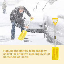 Load image into Gallery viewer, ISILER Extendable 4 in 1 Snow Removal Kit with Snow Shovel, Ice Scraper, Snow Brush and Squeegee for Cars Trucks
