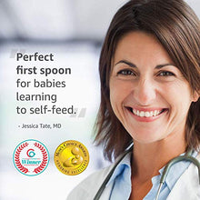 Load image into Gallery viewer, NumNum Beginner Bowl &amp; Pre-Spoon GOOtensil | Baby Bowl and 3 Spoon Set (First Stage + Second Stage) | BPA Free Silicone Self Feeding Baby + Toddler Dish &amp; Utensil
