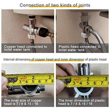 Load image into Gallery viewer, SOMDARHK T Adapter,T Adapter with Shut-off Valve,3-way Tee Connector,T Adapter for Bidet,T Valve Adapter,Metal Brass T Valve Diverter,Chrome Finish
