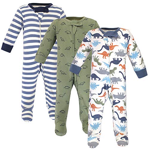 Touched by Nature Baby Organic Cotton Sleep and Play, Dinosaurs, 0-3 Months