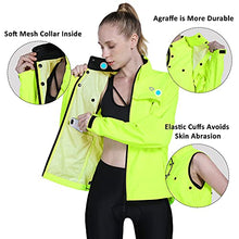 Load image into Gallery viewer, BALEAF Women&#39;s Cycling Jacket Waterproof Rain Bike Jackets Wind Breakers Removable Sleeves Running Lightweight Fluorescent Yellow Size L
