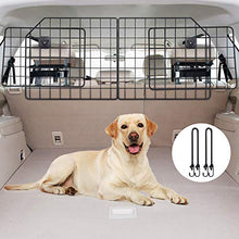 Load image into Gallery viewer, Vetoos Car SUV Dog Barrier, Vehicles Pet Divider Gate for Trunk Cargo Area - Extendable for Universal Fit, Foldable for Easy Storage, Straps &amp; Bungee Cords for Double Stability, Rust-Proof Metal Mesh

