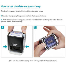 Load image into Gallery viewer, MaxMark Q43 (Large Size) Date Stamp with&quot;Approved&quot; Self Inking Stamp - Blue Ink
