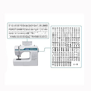 GBOKSFOU Computerized Sewing Machine 200 Built-in Stitches, 8 Styles of 1-Step Buttonhole Stitches, 2.0" LCD Display, Automatic Needle Threader