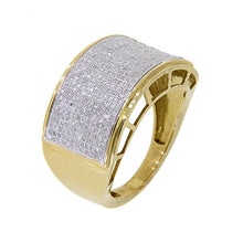 Load image into Gallery viewer, 0.77 Carat (Ctw) 10K Gold Round White Diamond Men&#39;s Micropave Hip Hop Pinky Ring 3/4 CT (8)
