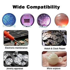 WAWB 2.5X Loupes Surgical Binocular Glass Head Mount Magnifier with LED Light, Medical Magnifier Leather Headband