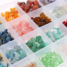 Load image into Gallery viewer, Efivs Arts Stone Beads, Crystal Beads Ring Making Kit Gemstone Beads Set 24 Styles Crystal Pieces for Jewelry Making Crushed Chunked for DIY Crafts for Women's Day Gift
