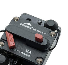 Load image into Gallery viewer, Young Marine Circuit Breaker for Boat Trolling with Manual Reset,Water Proof,12V- 48V DC (Surface Mount-60A)

