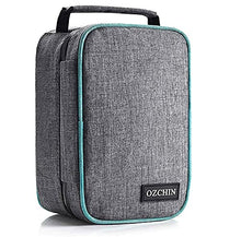 Load image into Gallery viewer, Smell Proof Bag with Combination Lock Lunch Bag File Organizer Case Container; Medicine Lock Bag Travel Storage Case (Gray)
