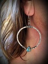 Load image into Gallery viewer, Western National Style Vintage Turquoise Circle Earrings
