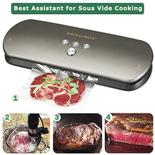 Load image into Gallery viewer, KitchenBoss Vacuum Sealer Rolls Bag, 6 Pack 8&quot;x16.5&#39; and 11&quot;x16.5&#39; Food Saver Bag Rolls with Cutter Box,Sous Vide Roll Bag(100 feet) Works with FoodSaver Sealers

